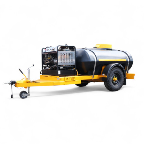 V-TUF DELUGE 11HP 200bar, 15L/min DIESEL KOHLER 2000 ltr Highway Trailer Bowser HOT Pressure Washer (Electric Key Start)