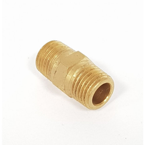 BSP BRASS ADAPTOR - 1/4"M X 1/4"M - EC04/04