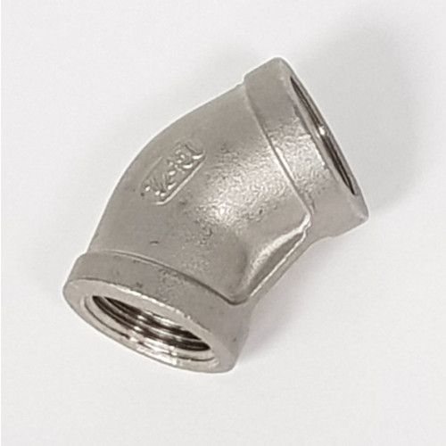 BSP STAINLESS ELBOW 45Âº 1/2"F X 1/2"F - EGS/FB8-45