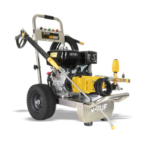 V-TUF GB080XP Industrial 9HP Gearbox Driven Honda Petrol Pressure Washer - 2900psi, 200Bar, 15L/min XP PUMP & XP HOSE, GUN & LANCE