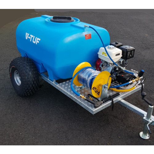 V-TUF DELUGE700ATVGB130 13HP Gearbox Driven Honda Petrol 700 ltr Bowser Pressure Washer - 4000psi, 250Bar, 15L/min