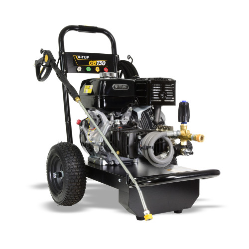 V-TUF GB130 Industrial 13HP Gearbox Driven Honda Petrol Pressure Washer - 3630psi, 250Bar, 15L/min