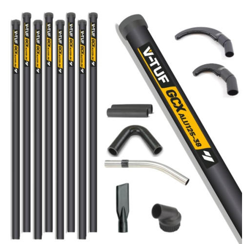 V TUF GCX HIGH LEVEL INDOOR GUTTER CLEANER KIT 32ft 10M REACH 38MM POLES With Pipe Cleaning Tools