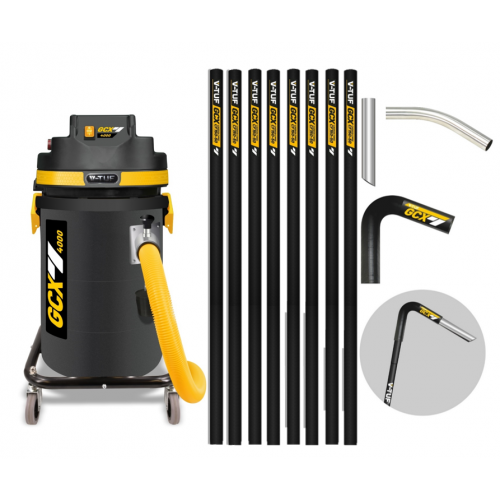 V-TUF GCX4000 1.75KW 37L WET & DRY Industrial Powerful Vacuum Cleaner - Side Entry & Cyclone Tech (240V) + 40FT GCX PRO GUTTER CLEANING KIT