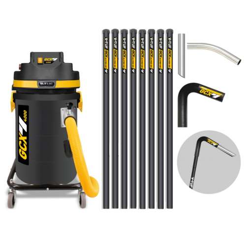 V-TUF GCX4000 1.75KW 37L WET & DRY Industrial Powerful Vacuum Cleaner - Side Entry & Cyclone Tech (240V) + 40FT GCX ALU GUTTER CLEANING KIT
