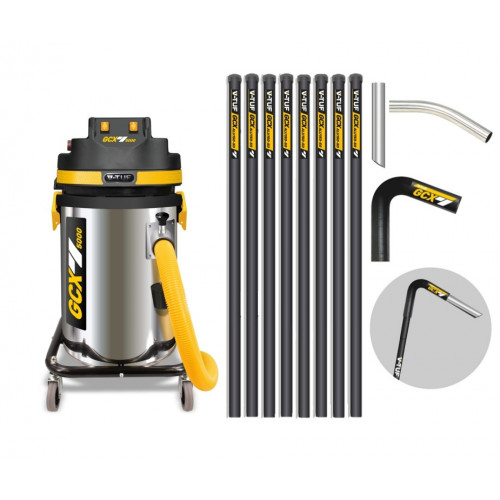V-TUF GCX5000 3.5KW 50L WET & DRY  Industrial Powerful Vacuum Cleaner - Side Entry & Cyclone Tech (240V) - 20FT GCX ALU GUTTER CLEANING KIT