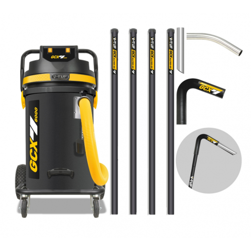 V-TUF GCX8000 3.5KW 80L WET & DRY  Industrial Powerful Vacuum Cleaner - Side Entry & Cyclone Tech (240V) + 20FT GCX ALU GUTTER CLEANING KIT