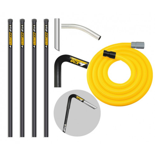 V-TUF GCX ALU HIGH LEVEL GUTTER CLEANER KIT- 20ft (6M) REACH 50MM POLES  - WITH 15M 38mm HOSE FITS FRONT INLET MACHINES