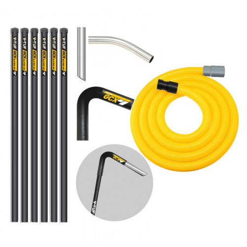 V-TUF GCX ALU HIGH LEVEL GUTTER CLEANER KIT- 30ft (9M) REACH 50MM POLES  - WITH 15M 38mm HOSE FITS FRONT INLET MACHINES