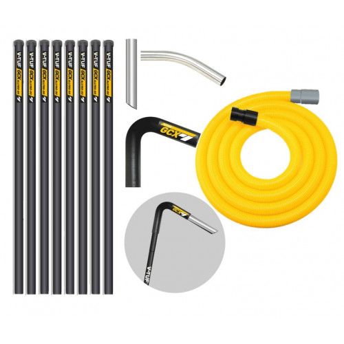 V-TUF GCX ALU HIGH LEVEL GUTTER CLEANER KIT- 40ft (12M) REACH 50MM POLES - WITH 15M 38mm HOSE FITS FRONT INLET MACHINES