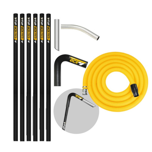 V-TUF GCX HIGH LEVEL GUTTER CLEANER KIT 5m 50mm HOSE -  CARBON FIBRE  30ft (9M) REACH 50MM POLES  - WITH 10M 50mm HOSE  FITS GCX SIDE INLET MACHINES