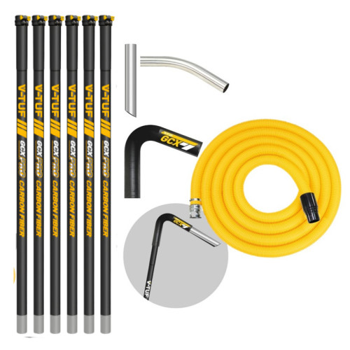 V-TUF GCX HIGH LEVEL GUTTER CLEANER KIT 5m 50mm HOSE - CARBON FIBRE 30ft (9M) REACH 50MM POLES - WITH 10M 50mm HOSE FITS GCX SIDE INLET MACHINES