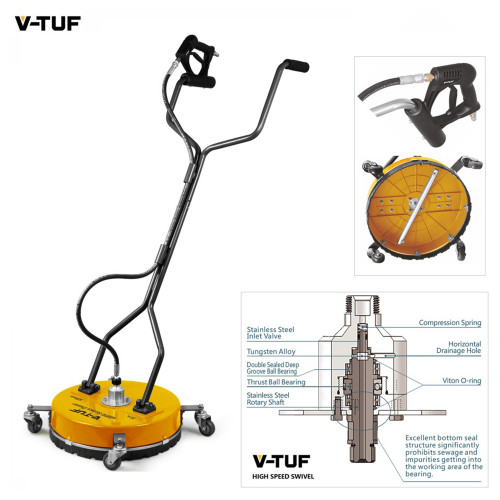 SURFACE CLEANER - 19" 500mm Heavy Duty Spinning - with Poly Deck & Advanced V-Spin Technology - H1.006