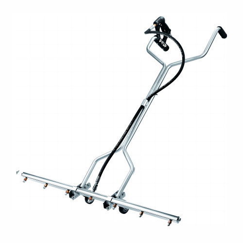 V-TUF WATER JET BROOM WITH WHEELS 1000mm WIDE  7 x FAN JETS - WITH HANDLE & TRIGGER - MSQ MALE INLET