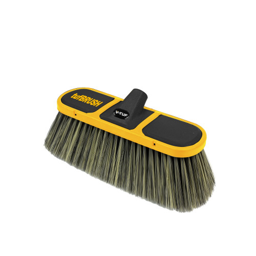 V-TUF tufBRUSH900 SOFT BRISTLE  CAR WASH BRUSH WITH RUBBER EDGING 300mm - WIDTH 9CM - 1/4F INLET - H2.022