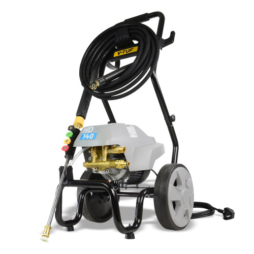 V-TUF HDC140 - 240v Professional Cold Electric Pressure Washer with Cage Frame - 1750psi, 140Bar, 8L/min