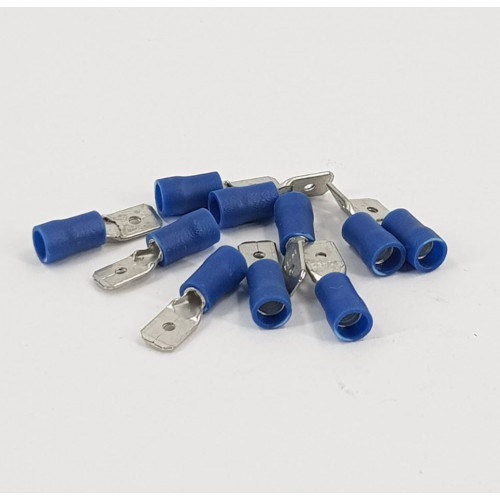 INSULATED TERMINAL 2.5 x 6.3 PUSH ON MALE (BAG OF 10)
