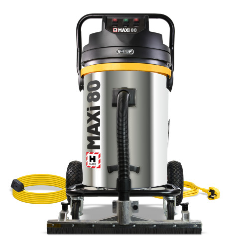 V-TUF MAXi - 80L H-Class 240v 3500w Dust Extraction Vacuum Cleaner - 450 mm WIDE Bulldoser Head & 15Metre Hose & 25M "Motor Saver" Extension Cable