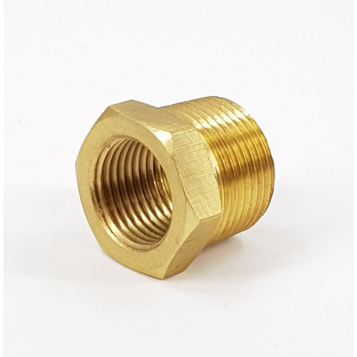 3/8"M x 1/4"F BRASS REDUCING BUSH - MFB06/04