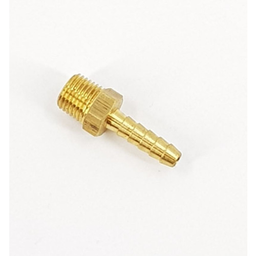 BRASS HOSE TAIL 1/4"M x 1/4" TAIL - MH04/04