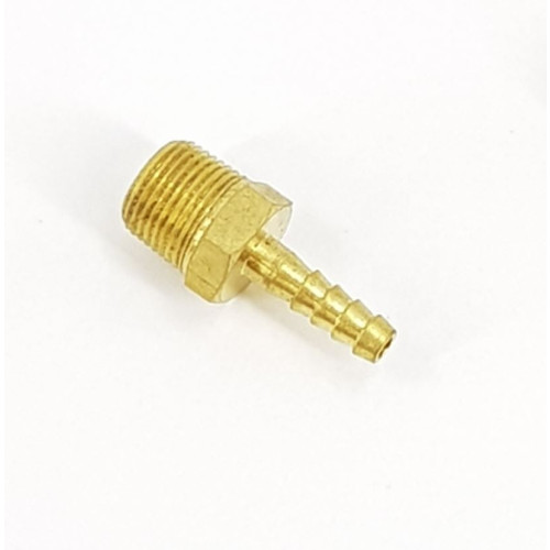 BRASS HOSE TAIL 3/8"M x 1/4" TAIL - MH06/04