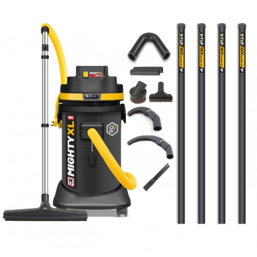 V-TUF MIGHTY XL HSV - 37L M-Class 240v Industrial Dust Extraction Vacuum Cleaner - 5m High Level Cleaning Kit