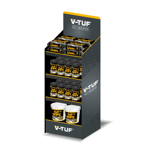 V-TUF Combat Wipes Retail Display Stand - COMBAT WIPES - MULTIPURPOSE CLEANING WIPES