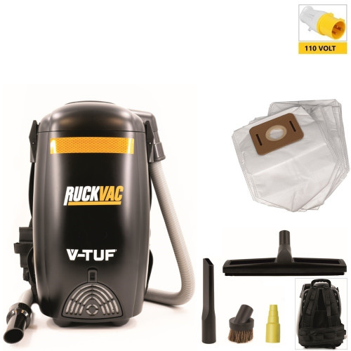 V-TUF RUCKVAC 110v Industrial Backpack Vacuum Cleaner - with Lung Safe Hepa H13 Filtration