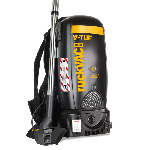 V-TUF RUCKVAC HSV 500W Cordless H-Class Rated Backpack Vacuum Cleaner - with Lung Safe Hepa Filtration (Battery Operated)