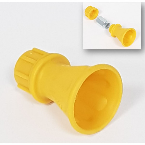 NOZZLE HOLDER - 1/4F x 1/4F Plated (V-TUF YELLOW 3 part) - T4.004