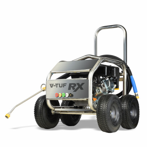 V-TUF TORRENT1RX 2755psi, 190 Bar, 13L/min Industrial 7HP Petrol Pressure Washer - Stainless Roll Cage