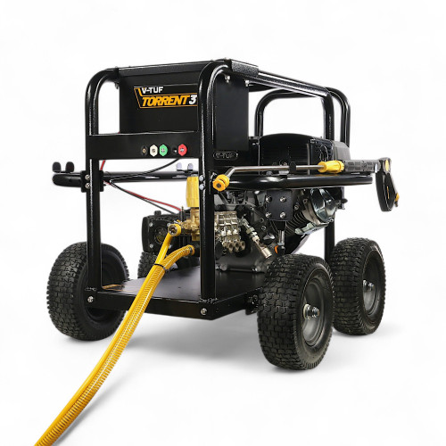 V-TUF TORRENT 3RGB Industrial 15HP Gearbox Driven Petrol Pressure Washer - 4000psi, 275Bar, 15L/min (Electric Key Start) - MK2