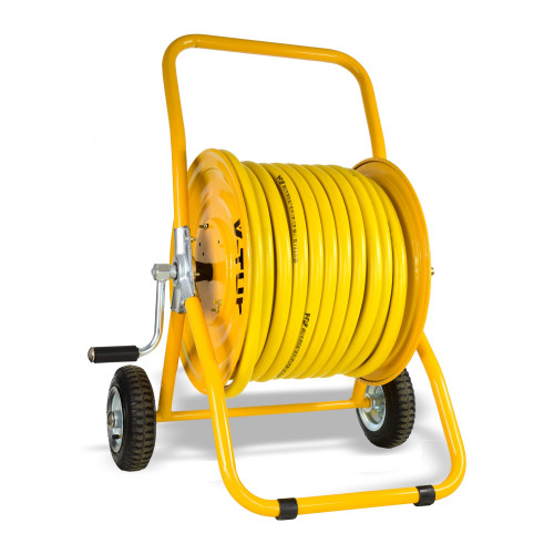  MANUAL WIND - HOSE REEL TROLLEY FITTED with 50m 3/4