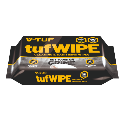 V-TUF COMBAT WIPES AntiViral AntiBacterial Hand & Surface Cleaning Disinfectant Wipes - 90 per Pack (with Aloe Vera) - VTABW-90