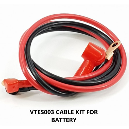 CABLE KIT - FOR 12V BATTERY c/w CABLE BOOTS