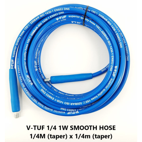 15m 1w 1/4 BLUE SC V-TUF HOSE 1/4MT x1/4MT BLKCuffs - VTSB11415BBTYK