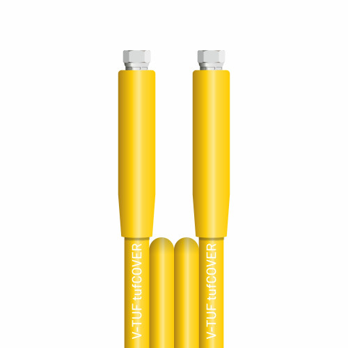 30m 2w 3/8 YELLOW V-TUF TOUGH COVER HOSE 3/8F x 3/8F Cuffs - VTTCY23830FFYY