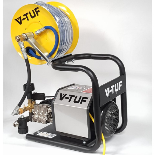 V-TUF 240TCHR PORTABLE PRESSURE WASHER 240V (TOTAL STOP) with 30m HOSE REEL