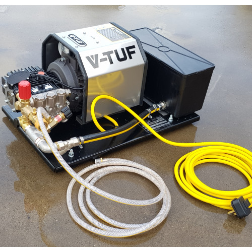 V-TUF 240TCW - 240v Electric Pressure Washer on baseplate with WATER TANK - 1450psi, 100Bar, 12L/min (TOTAL STOP)