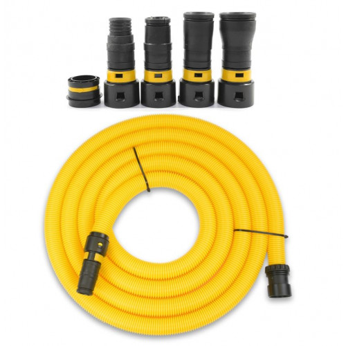 5M HOSE - 32mm Yellow & 4pcs Power Tool Adaptor KIT  (with Air Flow Control) - for MIGHTY, NEW MIDI, NEW MAXi 50, NEW MAXi 80 - VTVS7029