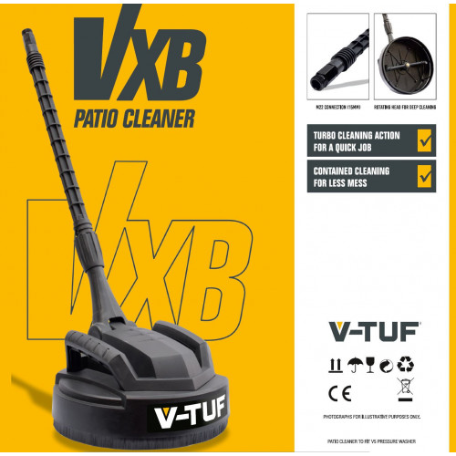 SURFACE CLEANER - 11" 280mm V-TUF VXB PATIO CLEANER with DEEP CLEAN JETS for V5 PRESSURE WASHER - VXB