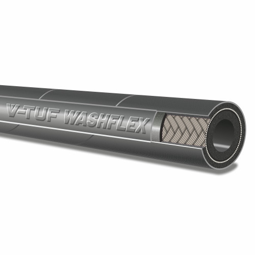 1 WIRE, 3/8" 155°C  V-TUF BLACK JETWASH HOSE (Thick Walled) - DN10 (Per metre) - VTK138-1M