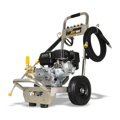 V-TUF XRT160 Industrial 5.5HP Petrol Pressure Washer with GX160 Honda Engine - 2320psi 160Bar WP, 12L/min - Stainless Steel Frame