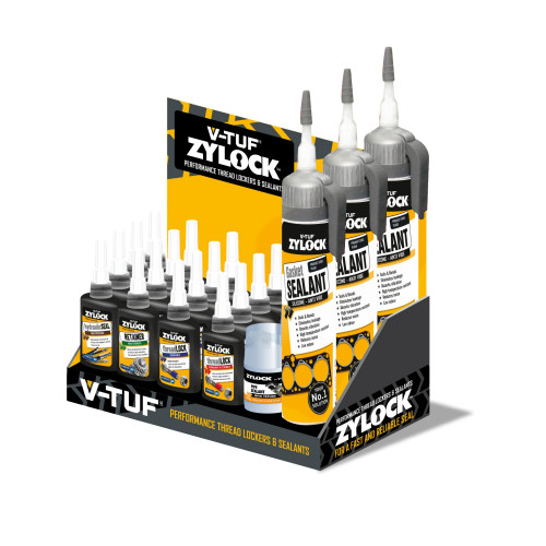 V-TUF ZYLOCK COUNTER DISPLAY UNIT  383 x 238 x 300mm - Full Stand With ZYLOCK Product