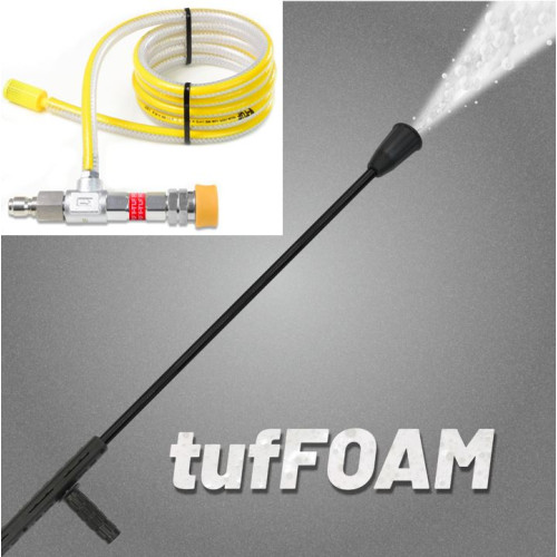 V-TUF 1000mm FOAM LANCE WITH KTQ INLET & RED FOAM INJECTOR KIT WITH MSQ FITTINGS (11-16 Lpm)