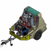 V-TUF DELUGE 500 HCTXM HOT COMPACT XM TRAILER 300bar, 15L/min Gearbox Driven YANMAR DIESEL 500 ltr Highway Trailer Bowser HOT Pressure Washer  (Electric Key Start)