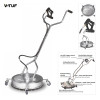 SURFACE CLEANER - 21" 533mm Stainless-Steel Industrial - with Advanced V-Spin Cleaning Technology - H1.007