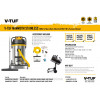 V-TUF MAMMOTH STAINLESS 2 kW 110v 80L Wet & Dry Twin Motor Industrial Vacuum Cleaner