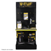 V-TUF Metal Display Rack With Light Box, 2 shelves and 10 x 8” PEG EURO HOOKS