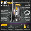 V-TUF RUCKVAC Cordless M-Class Rated Backpack Vacuum Cleaner - with Lung Safe Hepa Filtration (Battery Operated)